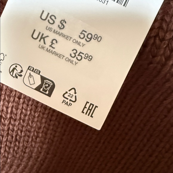 ZARA oversized wool blend wide sleeve knit sweater - Picture 5 of 7